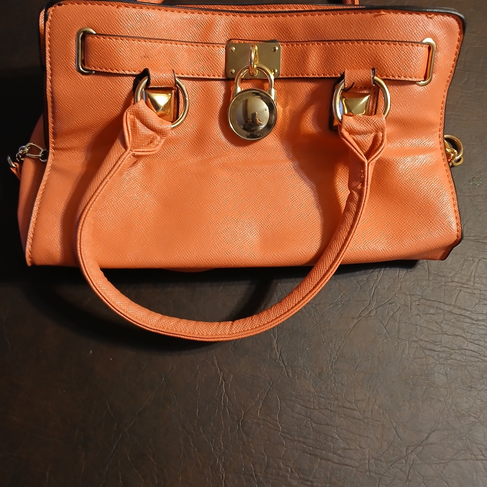 Elegant Orange Handbag